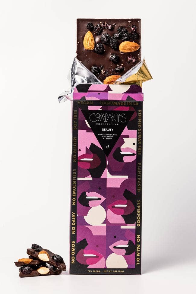 Vegan Organic Dark Chocolate Blueberry Almond - Beauty