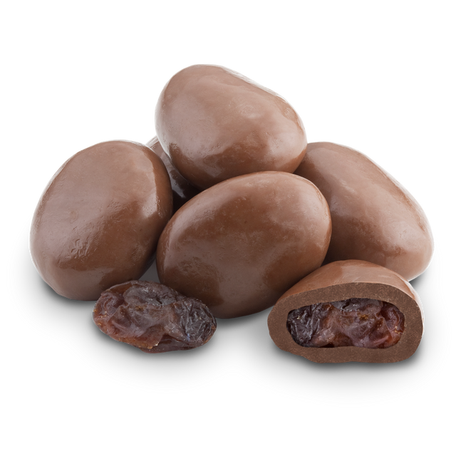 Milk Chocolate Covered Raisins. - 8 ozs