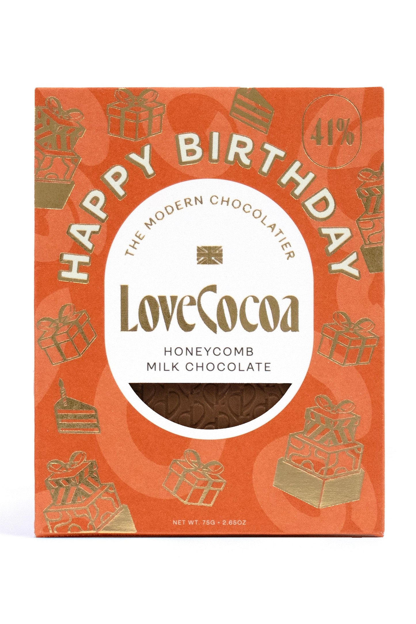 Happy Birthday  - Honeycomb Milk Chocolate Bar