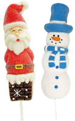 Santa and Snowman Marshmallow Sticks